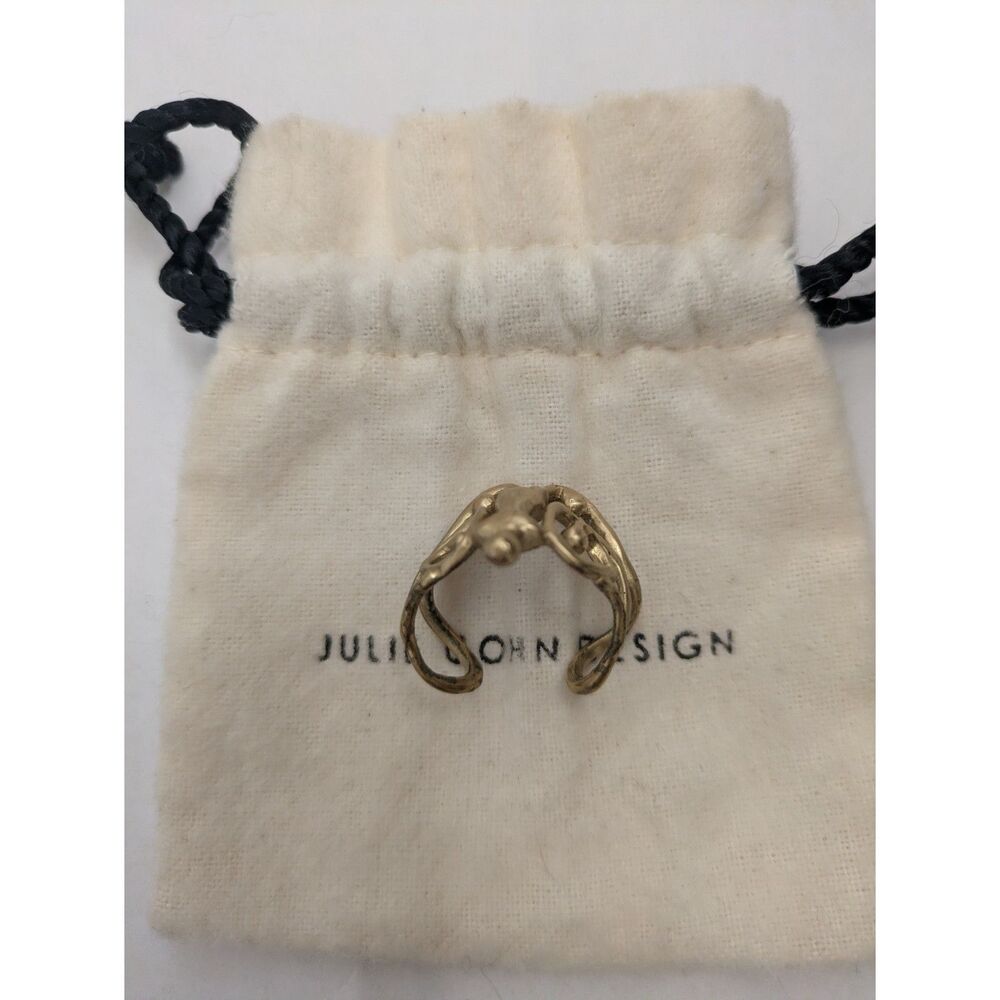 JULIE COHN DESIGN Bronze Ring Gold Abstract Modernist - Picture 8 of 9